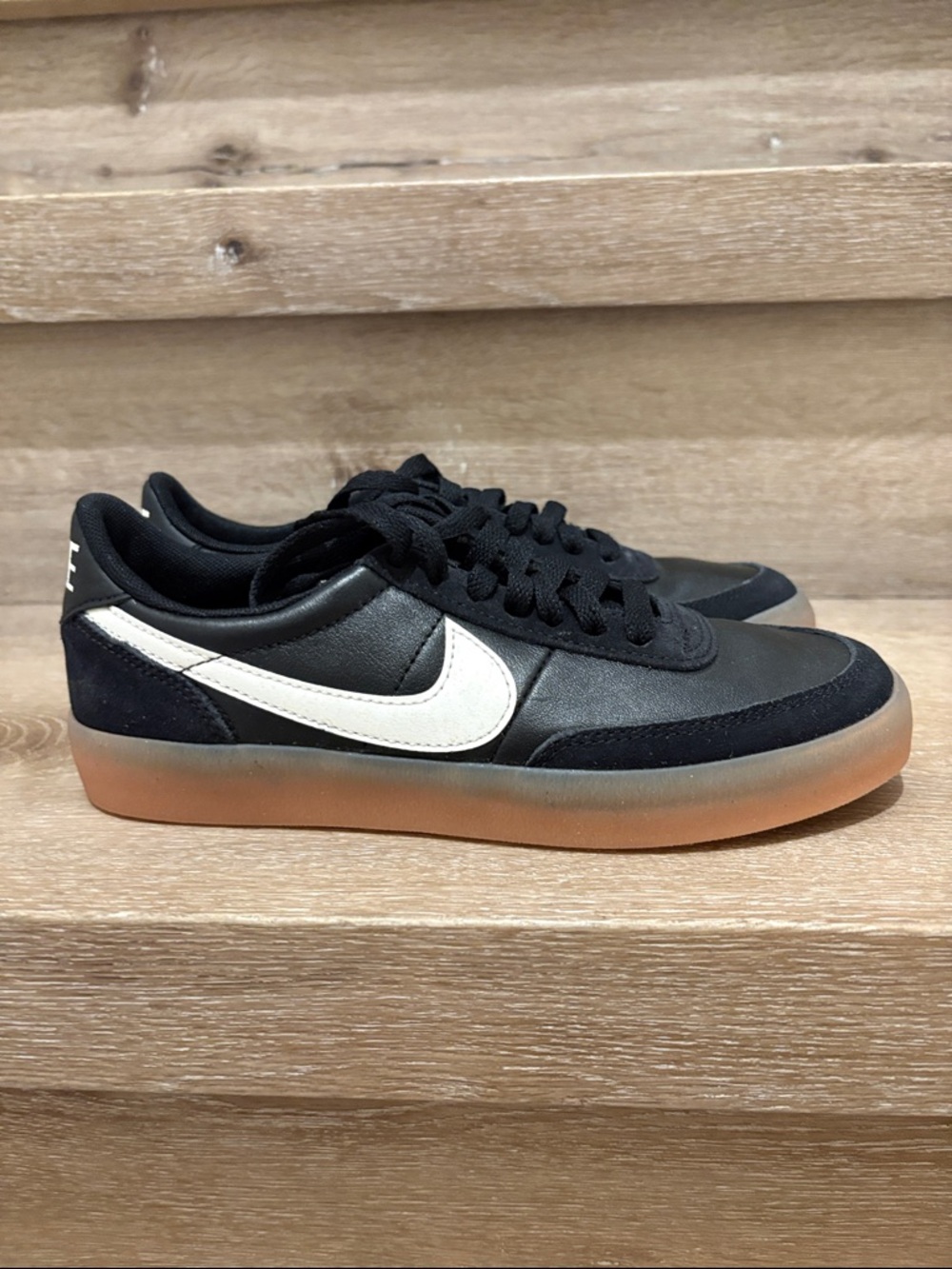 NEW [Nike] Killshot 2 Low Top Sneakers Black/Gum Yellow/Sail Womens 6.5, Youth 5 - Picture 6 of 12